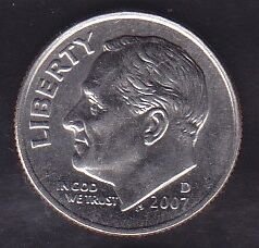 Amerika 1 Dime 2007 D