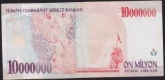 7.Emisyon 10 000 000 Lira B41 685421 Çok Temiz+