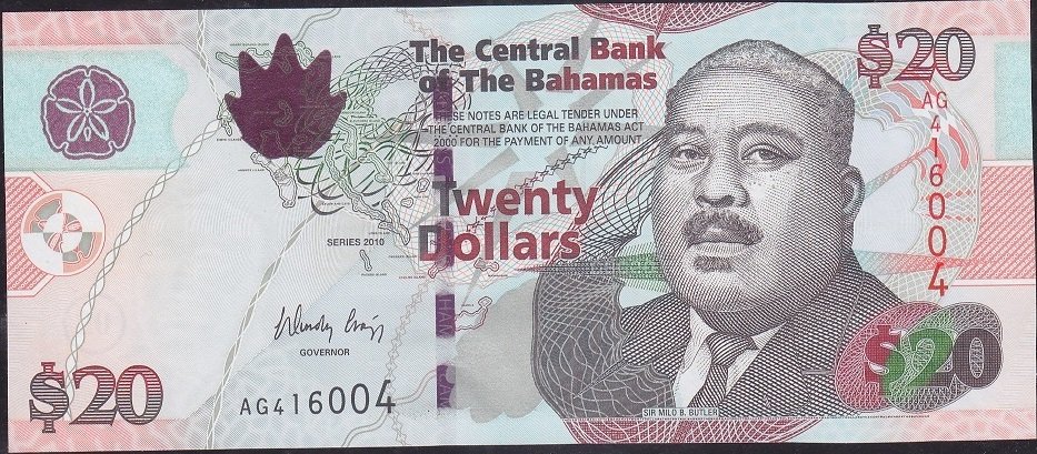 Bahama 20 Dolar 2010 Çil Pick74a