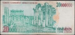 7.Emisyon 20 000 000 Lira B13 822288 Çok Temiz
