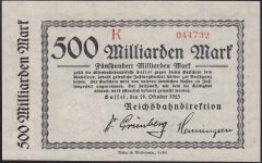 ALMANYA 500 MİLYAR MARK  1923 ÇİLALTI