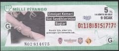 2015 9 Ocak Çeyrek Bilet - G Serisi