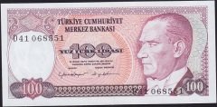 7.Emisyon 2.Tertip 100 Lira D41 068551 Çil