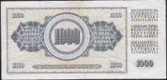 Yugoslavya 1000 Dinar 1981 Çok Temiz+