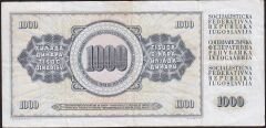 Yugoslavya 1000 Dinar 1981 Çok Temiz+