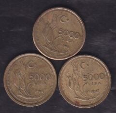 1995-96-97 Yılı 5000 Lira
