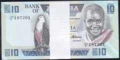 Zambia 10 Kwacha 1980 Deste (100 Adet) Çil