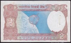 Hindistan 2 Rupee 1975 Çilaltı Çil ( Zımba Delikli ) Pick 79