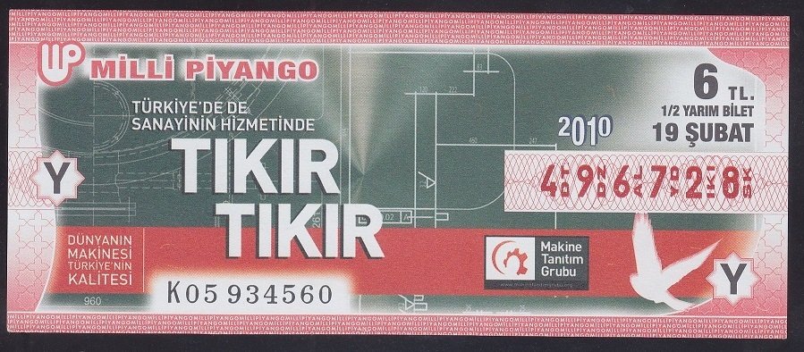 2010 19 ŞUBAT YARIM BİLET