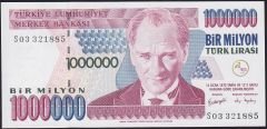 7.Emisyon 3.Tertip 1 000 000 Lira S03 321885 Çil