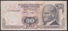 6.EMİSYON 2.TERTİP 50 LİRA I72 026498 ÇOK TEMİZ eski kağıt para fiyatları