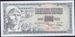 Yugoslavya 1000 Dinar 1978 Çil ( 5555 )