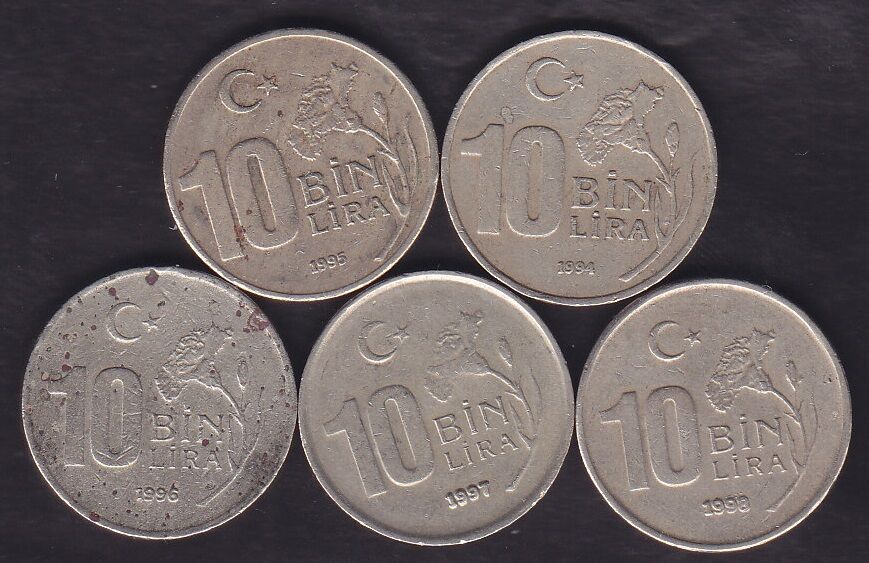 1994-95-96-97-98 Yılı 10 Bin Lira
