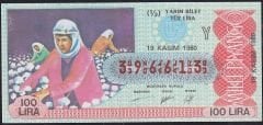 1980 19 Kasım Yarım Bilet - Y Serisi