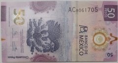 Meksika 50 Pesos 2021 Çil Polymer