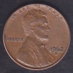 AMERİKA 1 CENT 1962D
