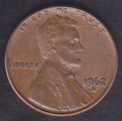 AMERİKA 1 CENT 1962D
