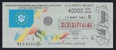 1994 5 MART ÇEYREK BİLET AVRUPA ÖZEL ÇEKİLİŞ