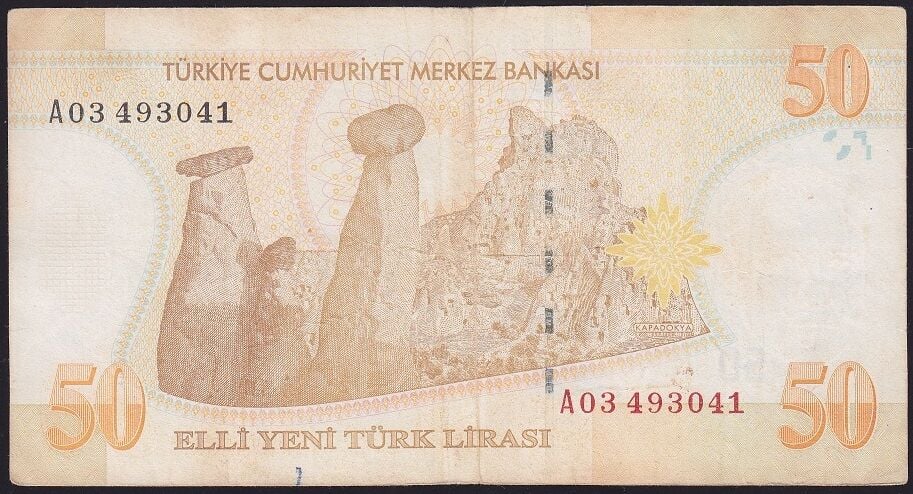 8.Emisyon 50 YTL A03 493041 Çok Temiz+