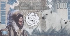 Kutup Ayısı 100 Dolar 2017 Çil Fantazi Para
