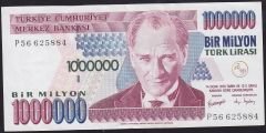 7.Emisyon 3.Tertip 1 000 000 Lira P56 625884 Çok Temiz+