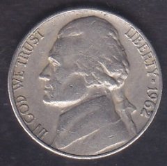 AMERİKA 5 CENT 1962