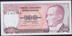 7.Emisyon 2.Tertip 100 Lira D11 902393 Çilaltı