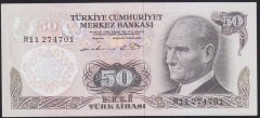 6.EMİSYON 1.TERTİP 50 LİRA H11 274701 ÇİLALTI ÇİL
