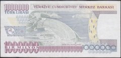 7.Emisyon 3.Tertip 1 000 000 Lira P52 834743 Çok Temiz +