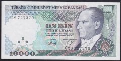 7.EMİSYON 3.TERTİP 10000 LİRA G28 727370 ÇÇT +