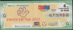 2012 29 Ocak Çeyrek Bilet - G Serisi