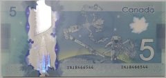 Kanada 5 Dolar 2013 ( 2021 ) Çil Polymer Pick 106d