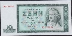 Demokratik Almanya 10 Mark 1964 Çil ZQ Serisi