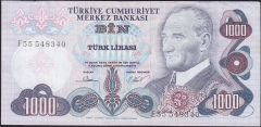6.Emisyon 3.Tertip 1000 Lira F55 548340 Çok Temiz+