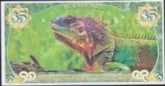 Monsterrat Island 5 Dolar Çil  Kraliçe Fantazi Para