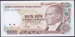 7.Emisyon 4.Tertip 5000 Lira I29 463587 Çil