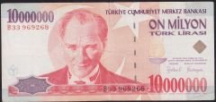 7.Emisyon 10 000 000 Lira B33 969268 Çok Temiz