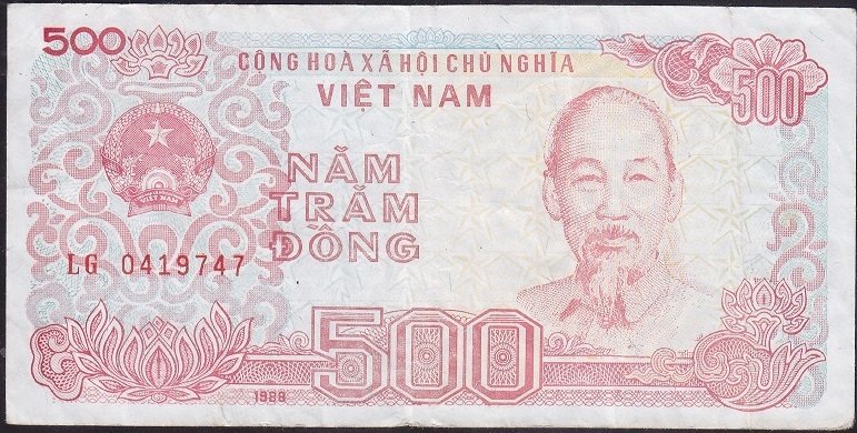 VİETNAM 500 DONG 1988 ÇOK TEMİZ