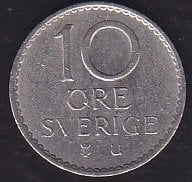 İsveç 10 Öre 1966