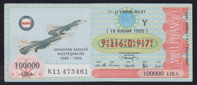 1995 19 KASIM YARIM BİLET
