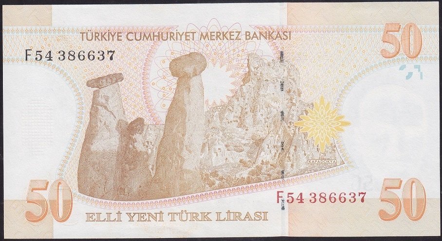 8.EMİSYON 50 YTL F54 386637 ÇİLALTI