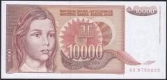 Yugoslavya 10.000 Dinar 1992 Çilaltı Çil