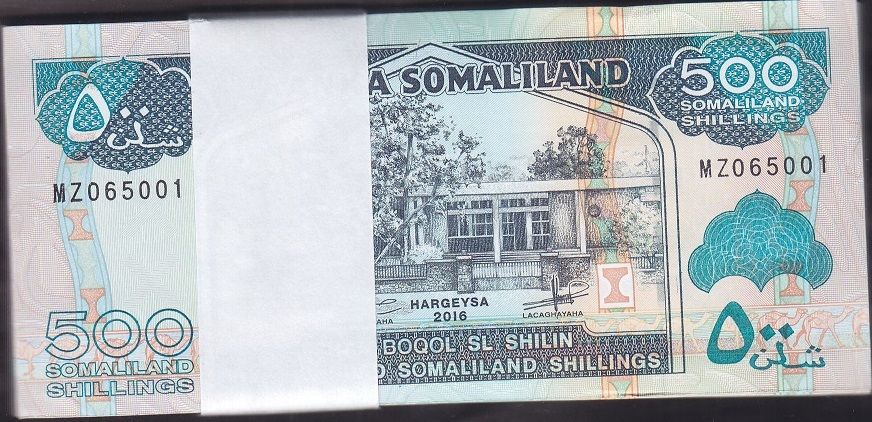 Somaliland 500 Şiling 2016 Deste (100 Adet) Çil