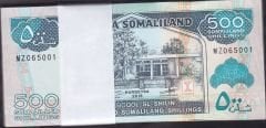 Somaliland 500 Şiling 2016 Deste (100 Adet) Çil