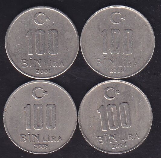 2001-02-03-04 Yılı 100 Bin Lira