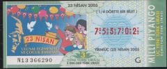 2005 23 Nisan Çeyrek Bilet G Serisi