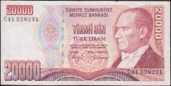 7.Emisyon 1.Tertip 20000 Lira C41 528231 Çok Temiz