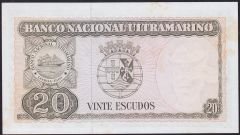 Timor 20 Escudos 1967 Çilaltı Çil Pick 26 ( Sararma Var )