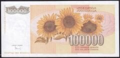 Yugoslavya 100.000 Dinar 1993 Çok Temiz+