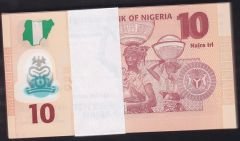 Nijerya 10 Naira 2024 Deste (100 Adet) Çil Polimer